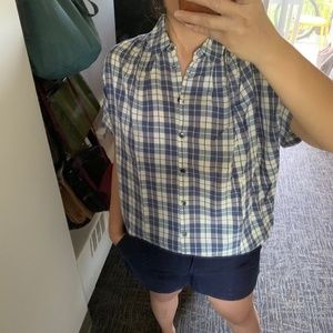 Madewell Central Shirt in Blue Plaid